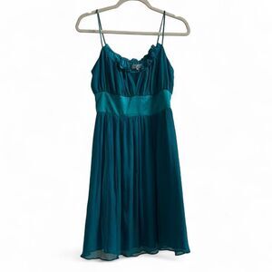 Alice & Trixie Silk Seafoam Green Aquamarine Blue Y2K Party Dress Sz M Prom